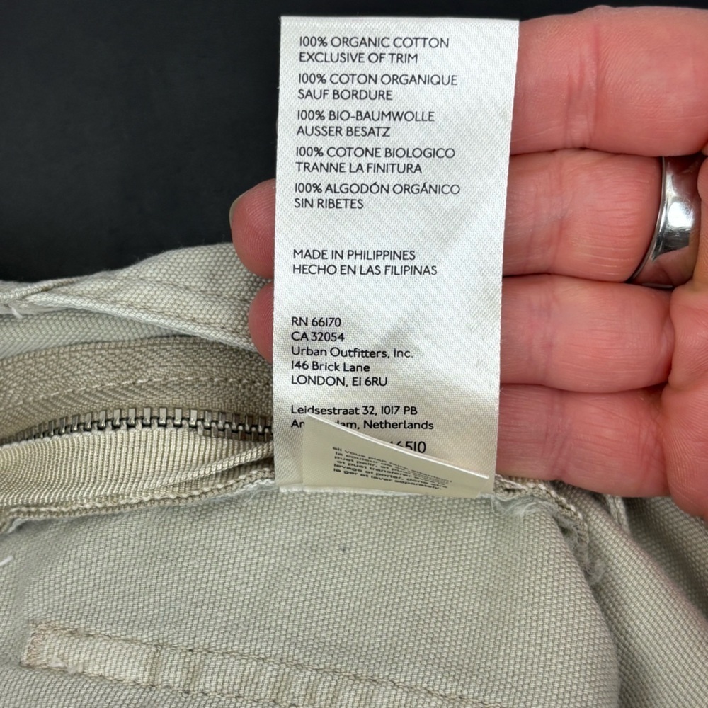 Anthropologie Khaki Utility Palazzo Pant Overalls Light Tan Roomy Relaxed - Picture 14 of 16